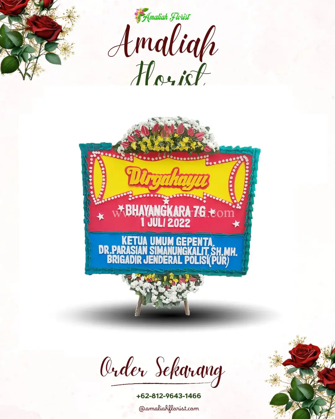 Papan Bunga HUT Ulang Tahun Babah Rot